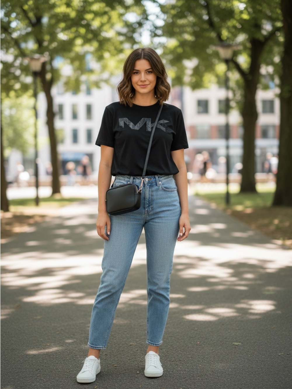 Michael Kors Black Logo Short Sleeve Tee